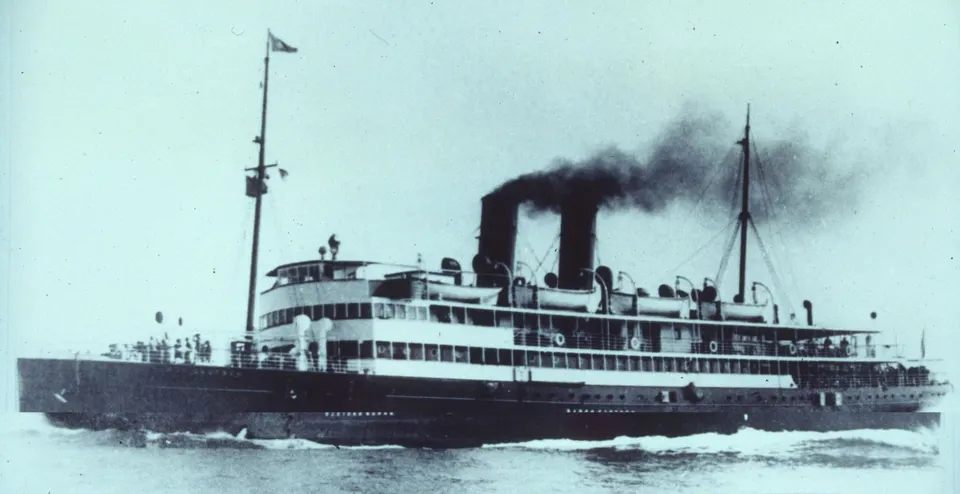 The Baron Gautsch in service, in a photograph taken before her loss in 1914.
